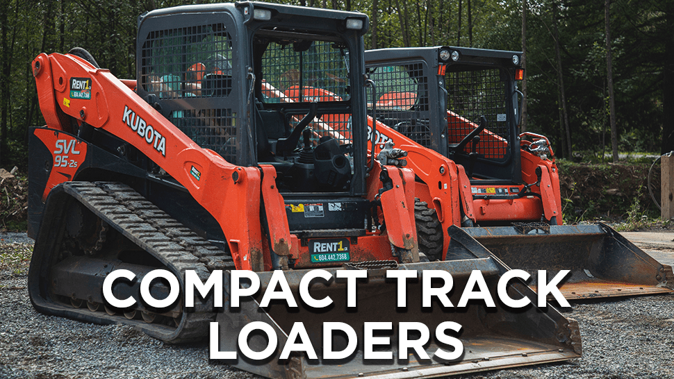 Compact Track Loaders lined up